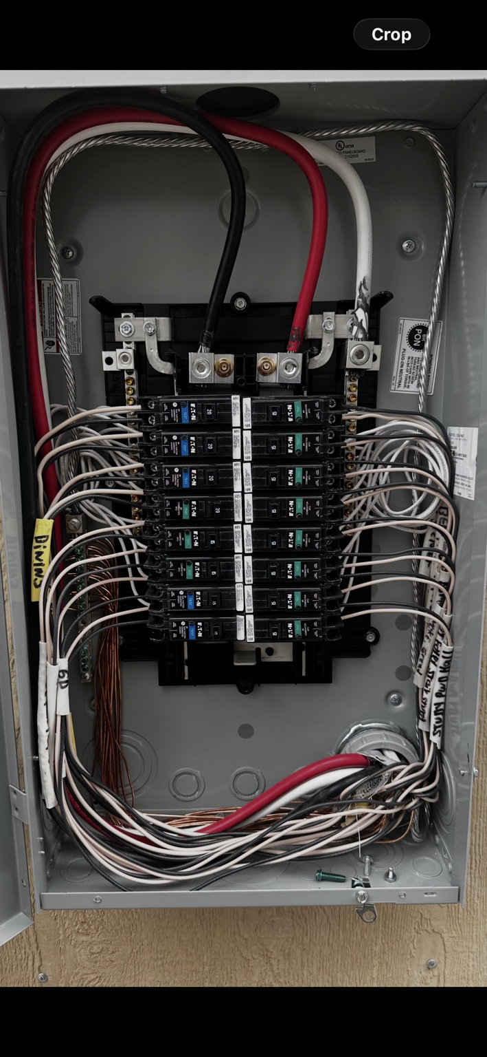Electrical panel wiring