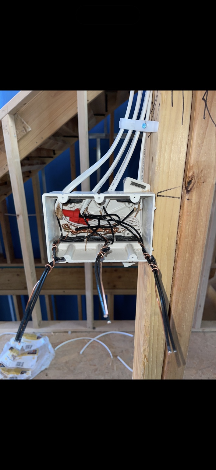 Residential electrical rough-in box